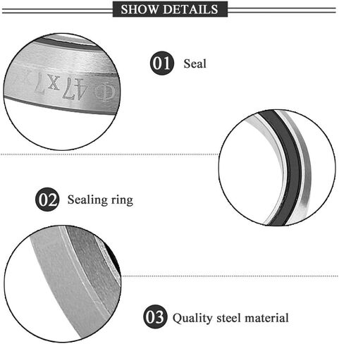 Tissting Bike Headset Bearing, 41-52mm OD Bicycle Drivetrain Components Bearings, Double Sealed Bearing Repair Parts for Mountain Bike,MTB in Kuwait