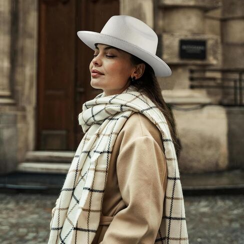 Open Road Hat Fedora Hat Pure Wool Felt Hat Vintage Rancher Hat Airway Vented Panama Hats for Men Women in Kuwait