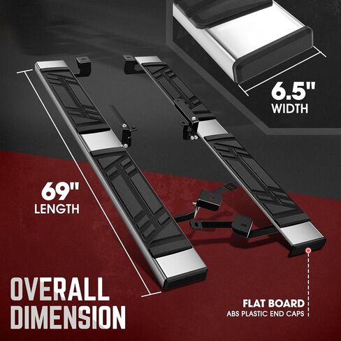 DNA MOTORING 6.5" Running Boards Side Steps Compatible with Toyota RAV4 2019-2024, Toyota RAV4 Prime 2021-2024, with Mounting Brackets, STEPB-U-RAV419-T1 in Saudi Arabia