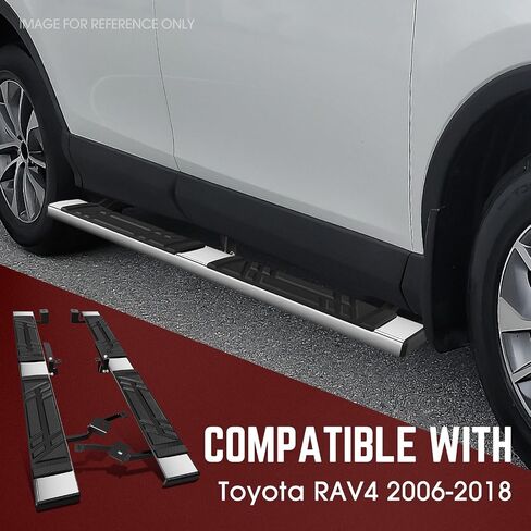 DNA MOTORING 6.5" Running Boards Side Steps Compatible with Toyota RAV4 2019-2024, Toyota RAV4 Prime 2021-2024, with Mounting Brackets, STEPB-U-RAV419-T1 in Saudi Arabia