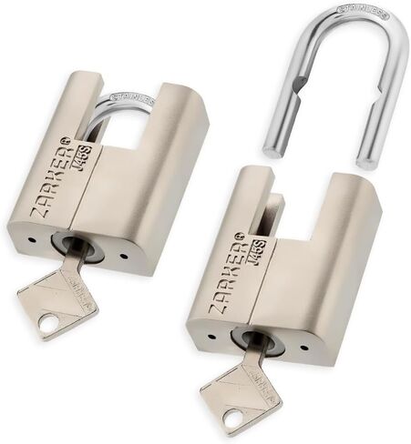 J45S keyed Padlock, Heavy Duty Stainless Steel Shackle Lock, Waterproof and Rustproof Storage, Warehouses, Garage, Outdoors, 1-Pack in Kuwait
