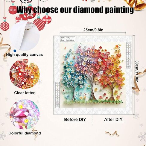 Tontut Cross Flower Diamond مجموعات الرسم الفني، شكل خاص 5D للمبتدئين من الكريستال الماسي لهدايا ديكور الحائط المنزلي، 12 × 12 بوصة in Kuwait