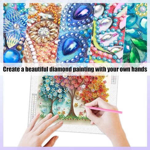 Tontut Cross Flower Diamond مجموعات الرسم الفني، شكل خاص 5D للمبتدئين من الكريستال الماسي لهدايا ديكور الحائط المنزلي، 12 × 12 بوصة in Kuwait