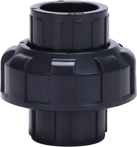 DERNORD 2 Pack UPVC Union Pipe Fitting, 1 inch Slip Union Coupling Adapter, Schedule 80, EPDM O-ring, Socket x Socket in Kuwait