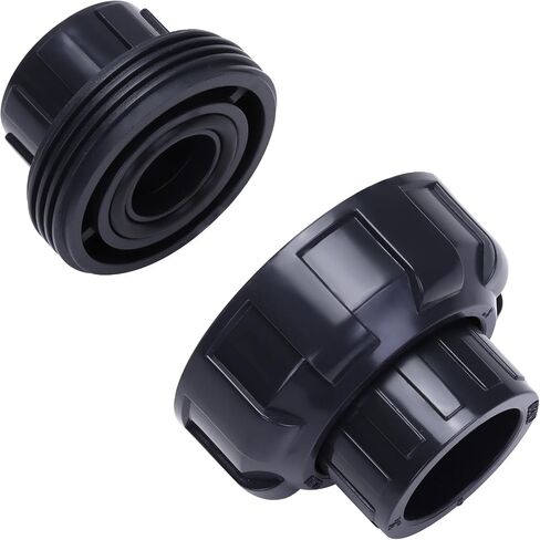 DERNORD 2 Pack UPVC Union Pipe Fitting, 1 inch Slip Union Coupling Adapter, Schedule 80, EPDM O-ring, Socket x Socket in Kuwait