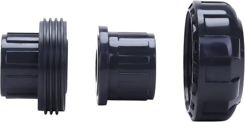 DERNORD 2 Pack UPVC Union Pipe Fitting, 1 inch Slip Union Coupling Adapter, Schedule 80, EPDM O-ring, Socket x Socket in Kuwait