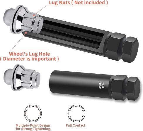 2 قطعة 6 spline و 7 spline مجموعة المقبس الجوز ، spline lug nut lock ، أداة إزالة الجوز العجلة لسهولة التثبيت وإزالة المكسرات العربية على عجلات ما بعد البيع in Saudi Arabia