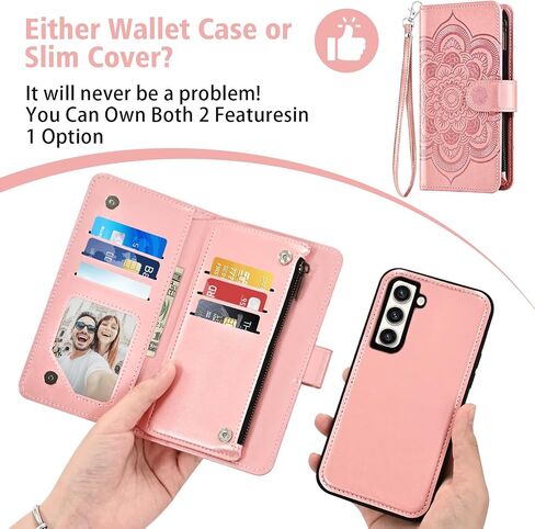 حالة الهاتف ASUWISH لـ Samsung Galaxy S23 Plus S23+ 5G محفظة سحاب غطاء خلايا قابلة للفصل مع حامل بطاقة زهرة حزام الشاشة S23Plus 23S+ S 23 23+ SM-S916U 6.6 بوصة نساء البنات الأرجواني in Saudi Arabia