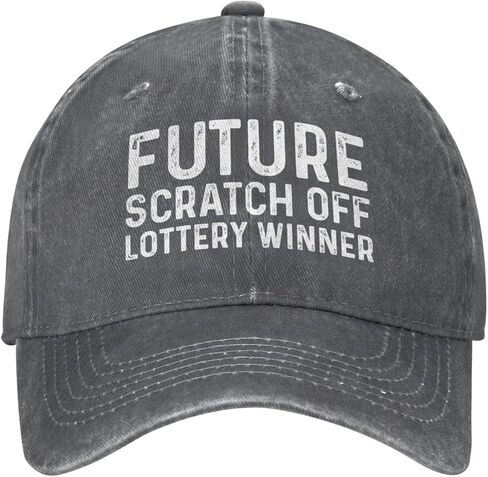Future Scratchs Off Lottery Winner Hat Men Dad Hat Funny Caps in Saudi Arabia