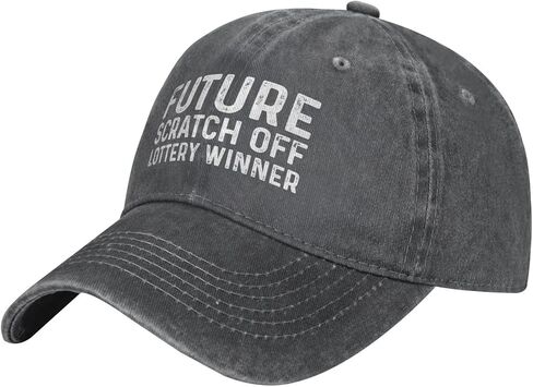 Future Scratchs Off Lottery Winner Hat Men Dad Hat Funny Caps in Saudi Arabia