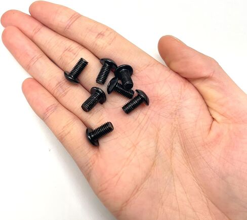 20pcs M5x12mm Button Head Socket Cap Bolts Screws,304 Stainless Steel,Black Zinc Plated,Fully Threaded,with 3mm Hex Wrench in Kuwait