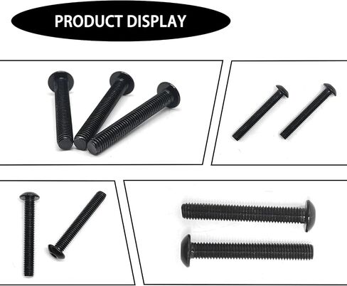 20pcs M5x12mm Button Head Socket Cap Bolts Screws,304 Stainless Steel,Black Zinc Plated,Fully Threaded,with 3mm Hex Wrench in Kuwait