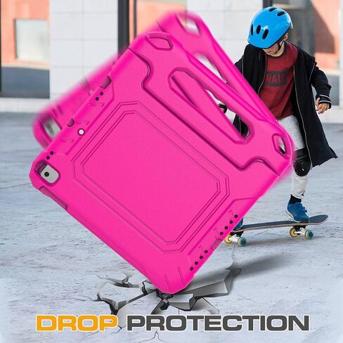 Kids Case for iPad 5th/6th Generation & iPad Air 1/2 & Pro 9.7, iPad 9.7" Case with Screen Protector, Shockproof Protective Cover for iPad 9.7 Inch 6/5 Generation 2018/2017, Pink in Saudi Arabia