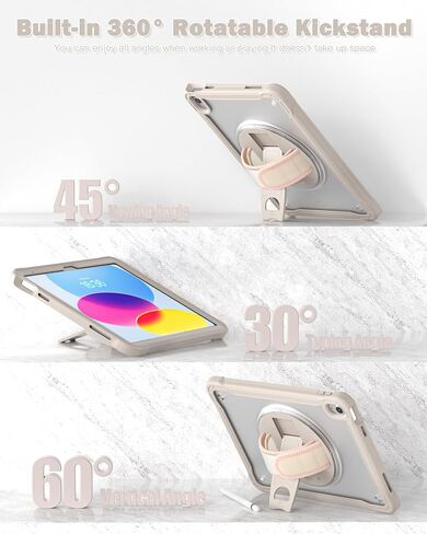 Case for iPad (A16) 11th/10th Generation 11''/10.9'' 2025/2022 Kids with Pencil Holder 360°Rotate Handle Strap/Stand in Saudi Arabia