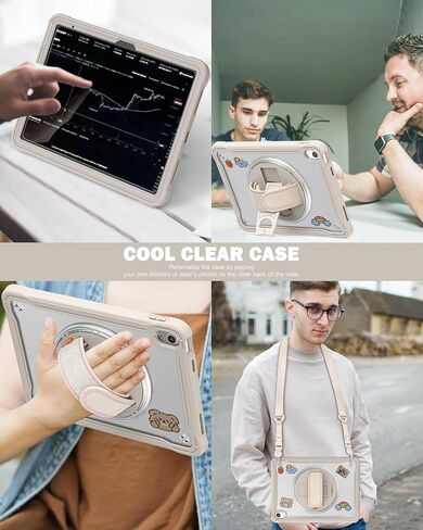 Case for iPad (A16) 11th/10th Generation 11''/10.9'' 2025/2022 Kids with Pencil Holder 360°Rotate Handle Strap/Stand in Saudi Arabia