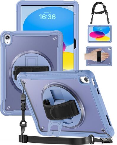Case for iPad (A16) 11th/10th Generation 11''/10.9'' 2025/2022 Kids with Pencil Holder 360°Rotate Handle Strap/Stand in Saudi Arabia