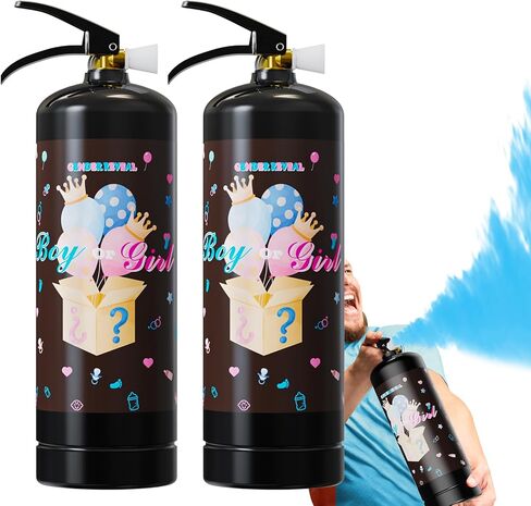 Giant Gender Reveal Fire Extinguisher-2 Packs | Smork Powder Blaster for Gender Reveal Party Ideas | Pink Fire Extinguisher Gender Reveal Suitable Girl Baby | Blasts 20+ Feet in Kuwait