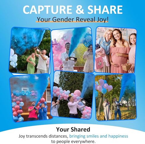 Giant Gender Reveal Fire Extinguisher-2 Packs | Smork Powder Blaster for Gender Reveal Party Ideas | Pink Fire Extinguisher Gender Reveal Suitable Girl Baby | Blasts 20+ Feet in Kuwait