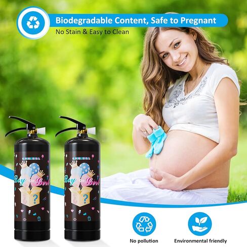 Giant Gender Reveal Fire Extinguisher-2 Packs | Smork Powder Blaster for Gender Reveal Party Ideas | Pink Fire Extinguisher Gender Reveal Suitable Girl Baby | Blasts 20+ Feet in Kuwait