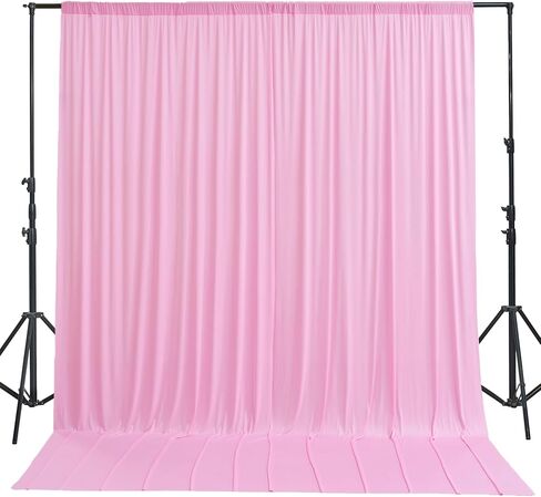 20x16ft White Backdrop Curtain for Party, 4 Panels Wrinkle Free 16 Foot Long Polyester Photo Backdrop Drapes Photography Background for Wedding Birthday Gathing in Saudi Arabia