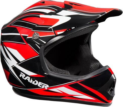 Raider 2131914 GX3 Unisex-Child MX Off-Road Helmet (Black/Silver, Youth Medium) in Saudi Arabia