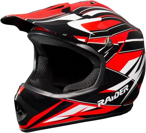 Raider 2131914 GX3 Unisex-Child MX Off-Road Helmet (Black/Silver, Youth Medium) in Saudi Arabia