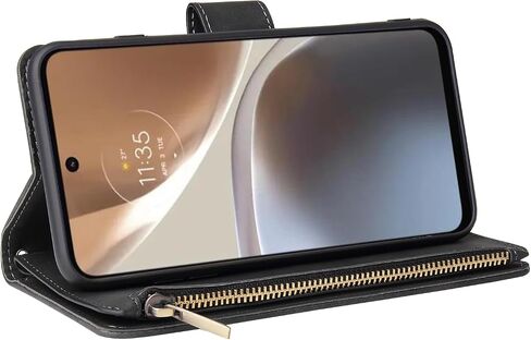 Asuwish Compatible with Motorola Moto G32 Wallet Case and Tempered Glass Screen Protector Leather Flip Cover Card Holder Stand Cell Accessories Shockproof Soft Phone Cases for MotoG32 G 32 Women Black in Saudi Arabia