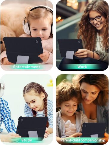 Case for Lenovo Tab Plus 11.5 Inch Android 14 Tablet 2024- Soft Silicone Shock Proof Lightweight Stand Rubber Shell Protective Cover,Kids Friendly Soft Silicone Adjustable Stand Cover,Black in Saudi Arabia