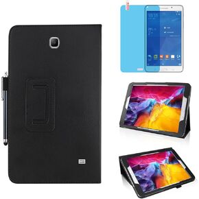 Slim Leather Case for Samsung Galaxy Tab 4 7.0 Inch 2014 (SM-T230 T231 T235), Multi-Angle Stand Full-Protective Tablet Cover Book Case with Stylus Pen,Screen Film (Blue)