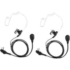 Undercover VOX Radio Earpiece with Ptt Mic Walkie Talkie Acoustic Headset for Hyt Hytera 2 Pin BD402i BD502i BD612i BD 500 510 550 610 EAM12（2Pack)