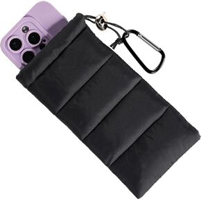 Thermal Phone Case, Cellphone Pouches Warm Phone Cover Bag Smart-Phone Pouch Extends Battery Life to Prevent Freezing & Overheating for Cold Outdoor Sports Gray