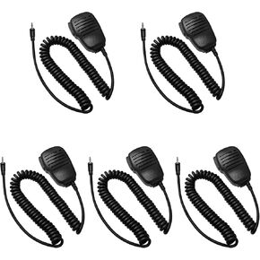 5 Pack Handheld Speaker Mic 1 Pin Remote Shoulder Speaker Microphone for Motorola Cxt195 PX655 Cx112 PX650 ACXT1035r ACXT145 ACXT545 MD200TPR MH230R,2.5mm Audio Jack