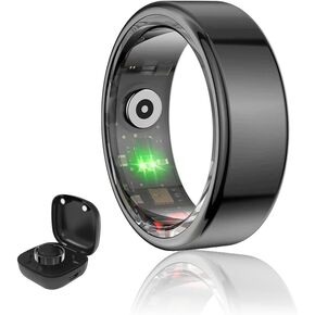 Smart Ring Fitness Tracker for Men and Women,Heart Rate/Blood Pressure/Blood Oxygen Monitor,Sleep Tracker,Pedometer,Waterproof Wearable Smart Rings (Rose Gold, 9#)
