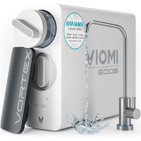 VIOMI® 4-Years RO Water Filtration System, 9 Stage Reverse Osmosis Water Filter, 600GPD, NSF/ANSI 372&53&42 Certified, 3:1 Tankless Reverse Osmosis System Under Sink with Faucet,TDS PFOS&PFOA Reduce
