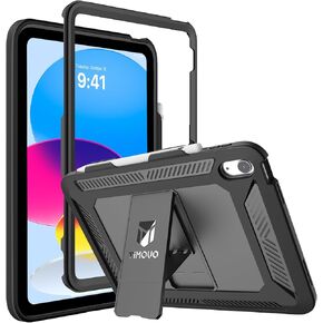 TiMOVO Case for iPad (A16) 11th Generation 11 Inch 2025, iPad 10th Generation Case 2022 with Pencil Holder, Heavy Duty Shockproof Rugged Protective Cover, Black