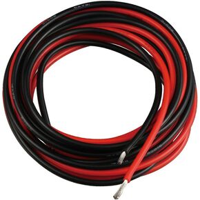 BNTECHGO 18 Gauge Silicone Wire 5 ft red and 5 ft Black Flexible 18 AWG Stranded Tinned Copper Wire in Kuwait