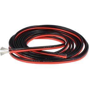 BNTECHGO 18 Gauge Silicone Wire 5 ft red and 5 ft Black Flexible 18 AWG Stranded Tinned Copper Wire