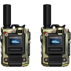 2Pcs K300 4G Walkie Talkie for Adults,Long Range 4G 1000 Mile Rechargeable Two-Way Radios 3-Day Battery Runtime Ideal for Hiking,Camping,Work,and Emergency Use Portable Two-Way Outdoor Radio(SIM Card)