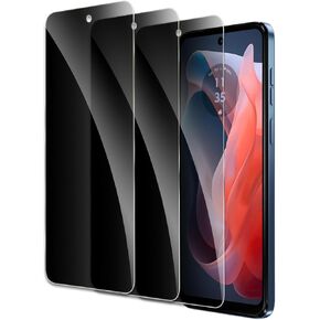 Privacy Screen Protector for Motorola Moto G Play 2024, Shatterproof Tempered Glass Accessories, Tempered Glass Film, Case Friendly Ultra Resistant 9H Hardness Anti-Glare HD Black -3 Pack