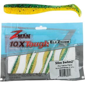 Z-Man SLIM3-375PK6 Slim Swimz 3" Pro Yellow Perch 6 Pack