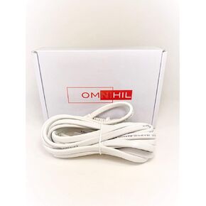 [UL Listed] OMNIHIL White 10FT Long AC Power Cord Compatible with Bose Bass Module 700