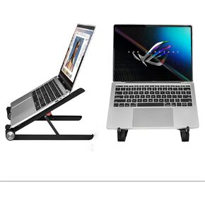 Portable Laptop Stand for Asus ROG Zephyrus G16 G14 G15 M16 M15 S S17 Zephyrus Duo 16 15 ROG Flow X16 14-18 inch Gaming Laptop.Made of Reinforced Nylon, 304 Stainless Steel and Silicone.Black