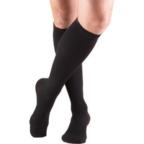 Truform Compression Socks, 15-20 mmHg Men's Cushion Foot, Knee High Over Calf Length, White, Large in Saudi Arabia