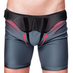 Dr. Arthritis Hernia Belts for Men Women, Adjustable Abdominal Hernia Belt, Groin Hernia Wrap, Inguinal Hernia Support for Men Women, Black, Medium