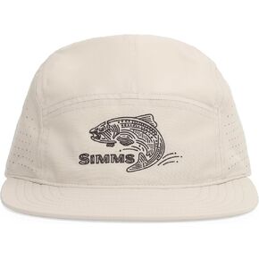 Simms Single Haul Fishing Cap, Low Profile Fishing Hat for Men, Stone