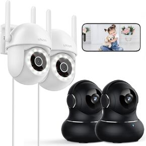litokam 2 Pack Indoor Camera & 2 Pack 4MP Outdoor Camera