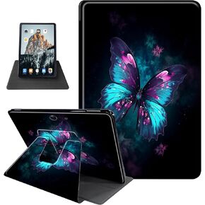 Microsoft Surface Pro Case with Soft TPU Buffer, PU Leather Cover, 360 Swivel Stand, Auto Wake/Sleep, Shockproof Cool, Flowers in Full Bloom