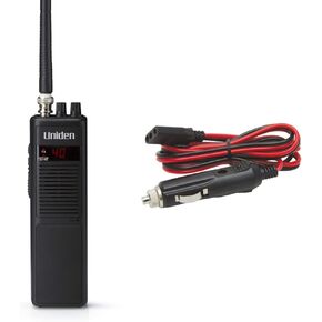 Uniden PRO401HH Handheld CB Radio Bundle with RoadPro RPPS-220 Replacement Power Cord