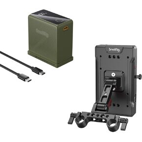 SmallRig USB-C NP-F970 Camera Battery and V Mount Adapter Plate