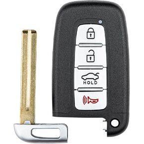 Key Fob Replacement for 2011-2015 Hyundai Azera Sonata/ 12-14 Equus/ 12 13 Elantra Sedan/ 09-13 Genesis Sedan/ 09-13 Kia Optima/ 10-12 Borrego/ 11-13 Forte Sorento/ 11-14 Rio, SY5HMFNA04, 4 Btn